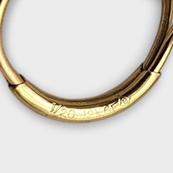 White Oval Stone Cabochon – 12K Gold Filled Adjustable Ring – Size 7 - Picture 6 of 10